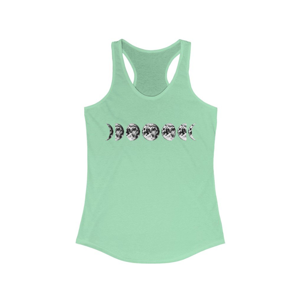 Tank Top Solid Mint / XS Moon Phases Tank Top - Moon Tank Top - Moon Phases Tank Top