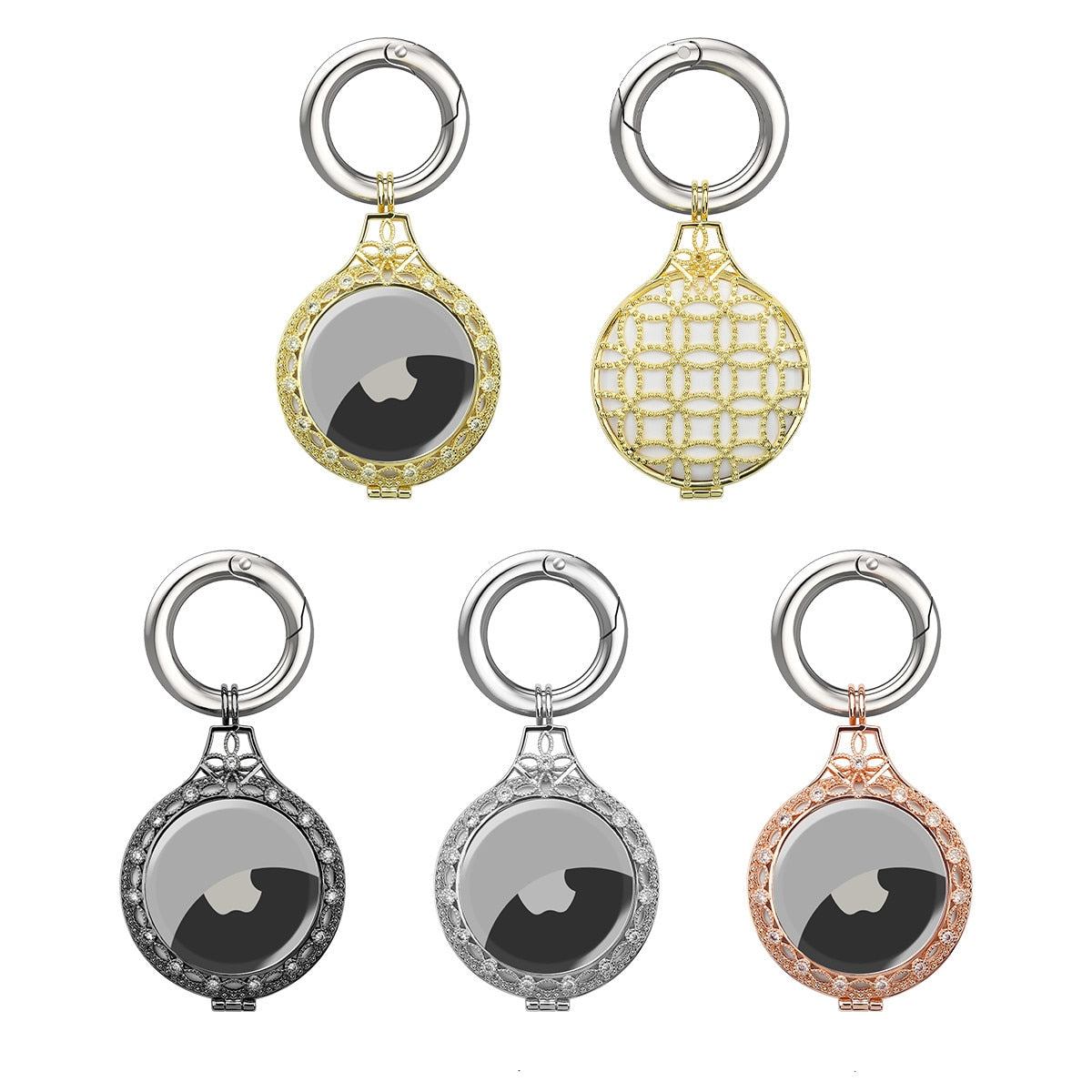 Luxury For AirTag keychain locator diamond set anti drop hard