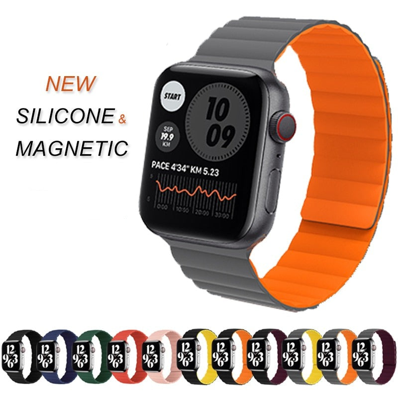 Silicone Loop Strap Series 8 7 6 5 Original Magnetic Bracelet