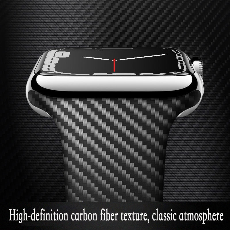 Carbon Fiber Strap Series 7 6 5 4 Silicone Wristband |Watchbands|