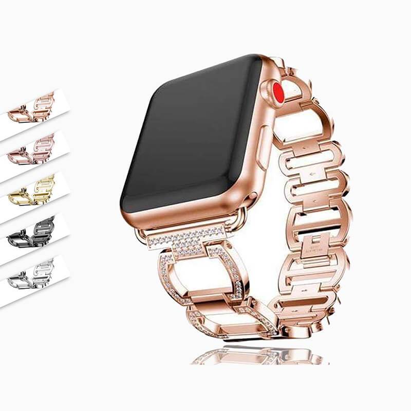 accessories Apple Watch Series 5 4 3 2 Band, Smart Watch Diamond Metal bracelet for iWatch 38mm, 40mm, 42mm, 44mm - US Fast Shipping