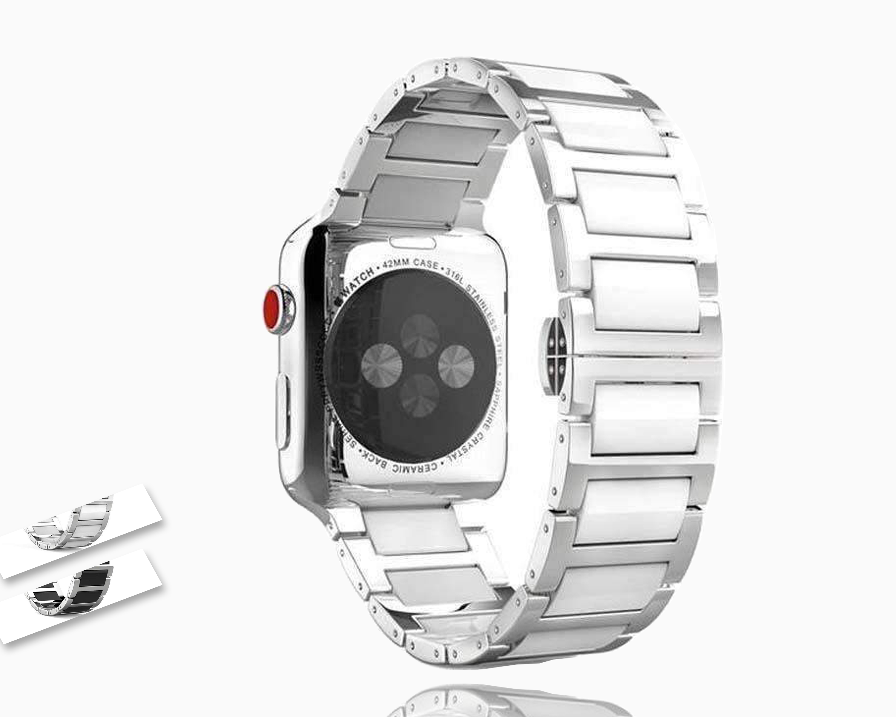 Apple watch band ceramic Stainless Steel link