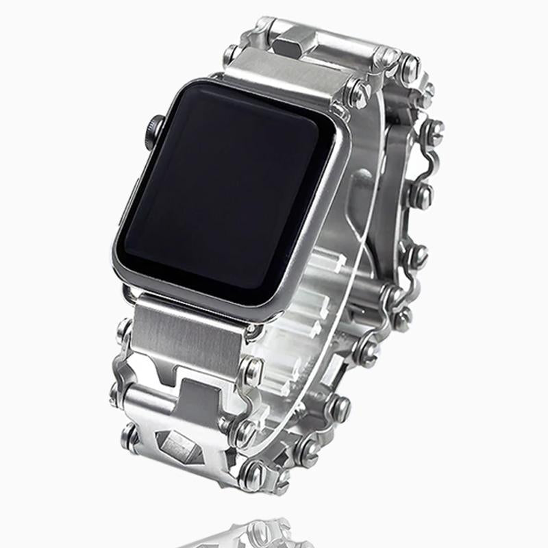 www.Nuroco.com - Apple watch band Stainless 22 multi function tools Unique apple bracelet fits