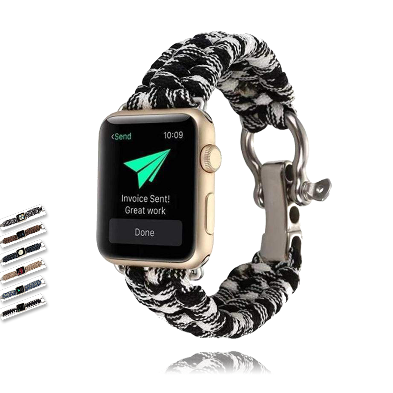 Watches Umbrella rope watch strap band for apple watch Series 1 2 3 4 5 iwatch 44mm/ 40mm/ 42mm/ 38mm bracelet for old customers - USA Fast Shipping