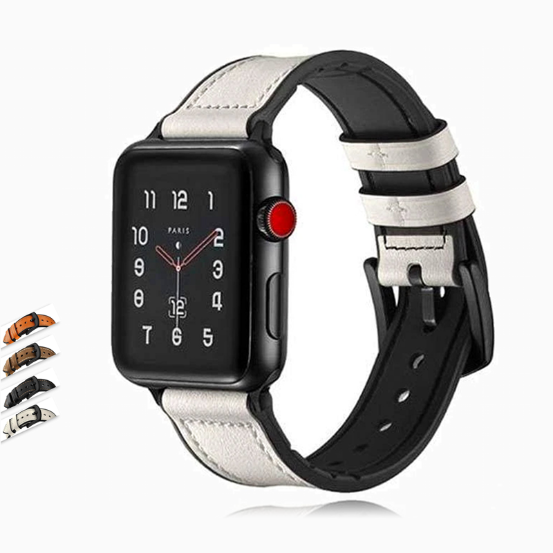 Silicone Wristband Thanksgiving Apple Watch Band Apple Watch Series Band, Leather Over Silicone Apple Watchband