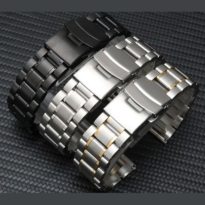 Premium Steel Metal Men Watch Bracelet Women Solid Brushed Band Belt For Gear S3 Galaxy Watch 18 20mm 22mm 24mm Strap|Watchbands|