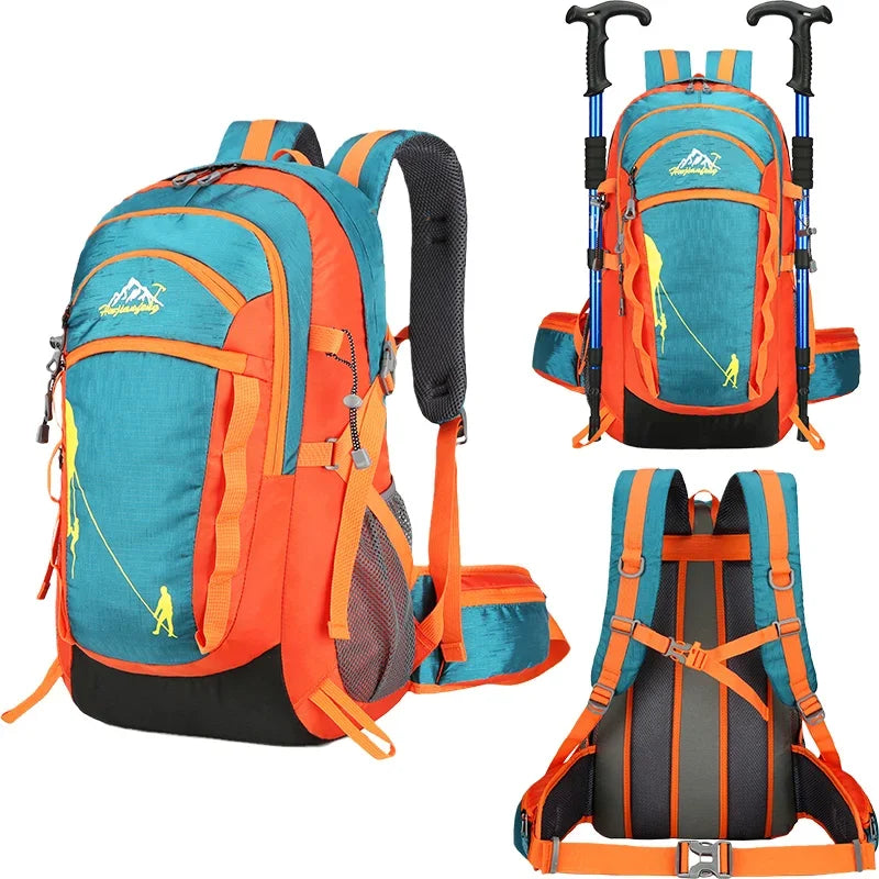 Outdoor Sports Short Distance Trip Backpack Mountaineering Duffel Bag Camping Travel Knapsack Climbing Hiking Hydration Rucksack