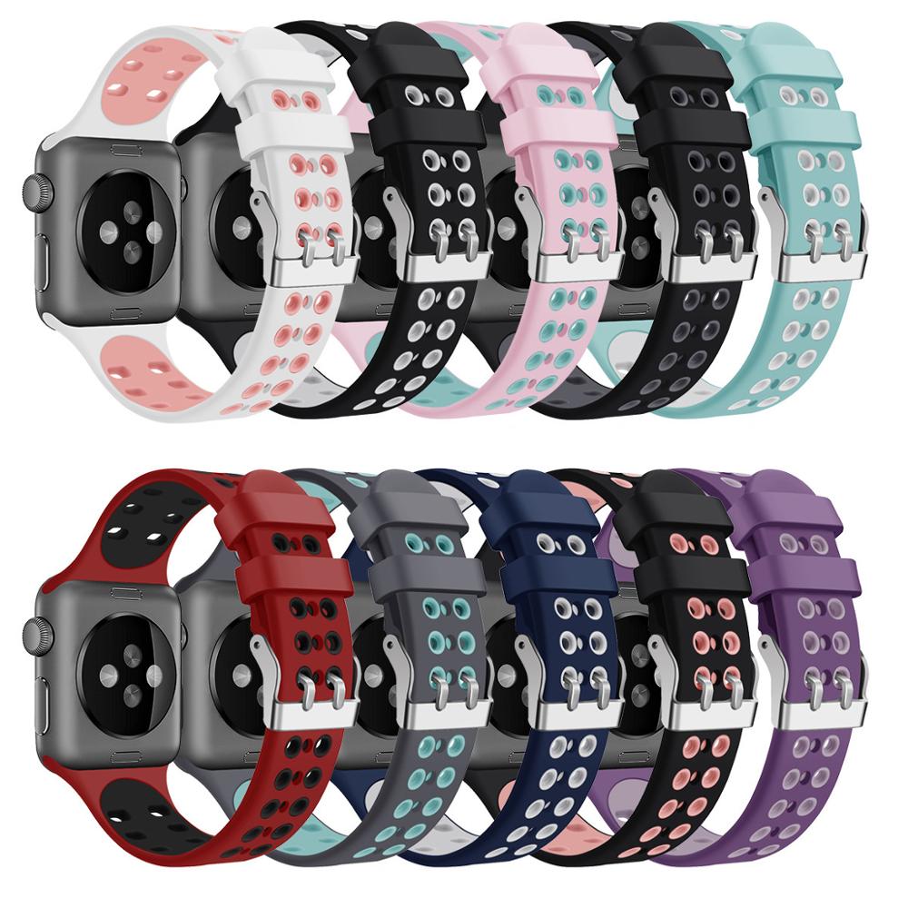 Silicone Sports Strap Series 7 6 5 Sport Rubber Waterproof Wristband