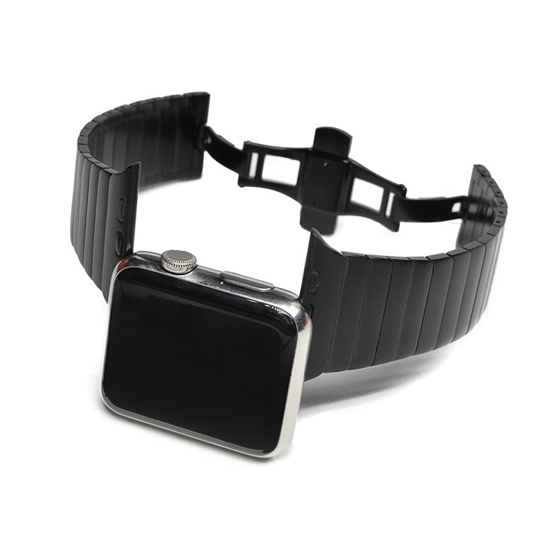Premium Steel Strap for Series 6 5 Butterfly Metal Bracelet Watchbands