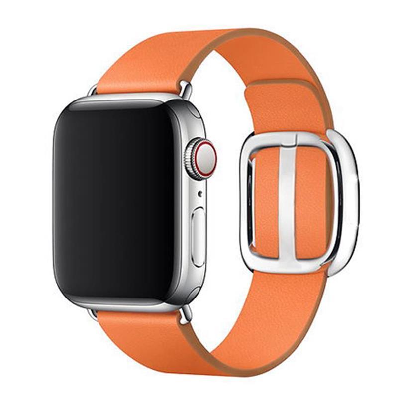 Apple Orange / 42mm/44mm Apple Watch band 5 4 3 2 1, 42mm/38mm iwatch band  44mm/40mm correa Modern bracelet belt watch Accessories 2/1 - USA Fast Shipping