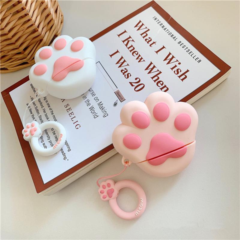 Cat Heart Pink Kitten Case For AirPods Pro 2 3 Case for Air Pods 1 2 Pro  Earphone Case Soft Bluetooth Headphone Protective Cover