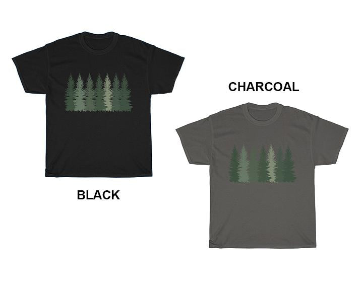 T-Shirt Trees t shirt, Men's T-shirt, Nature shirt, Hiking shirt, Graphic Tees, Forest Tshirt - Made in Usa