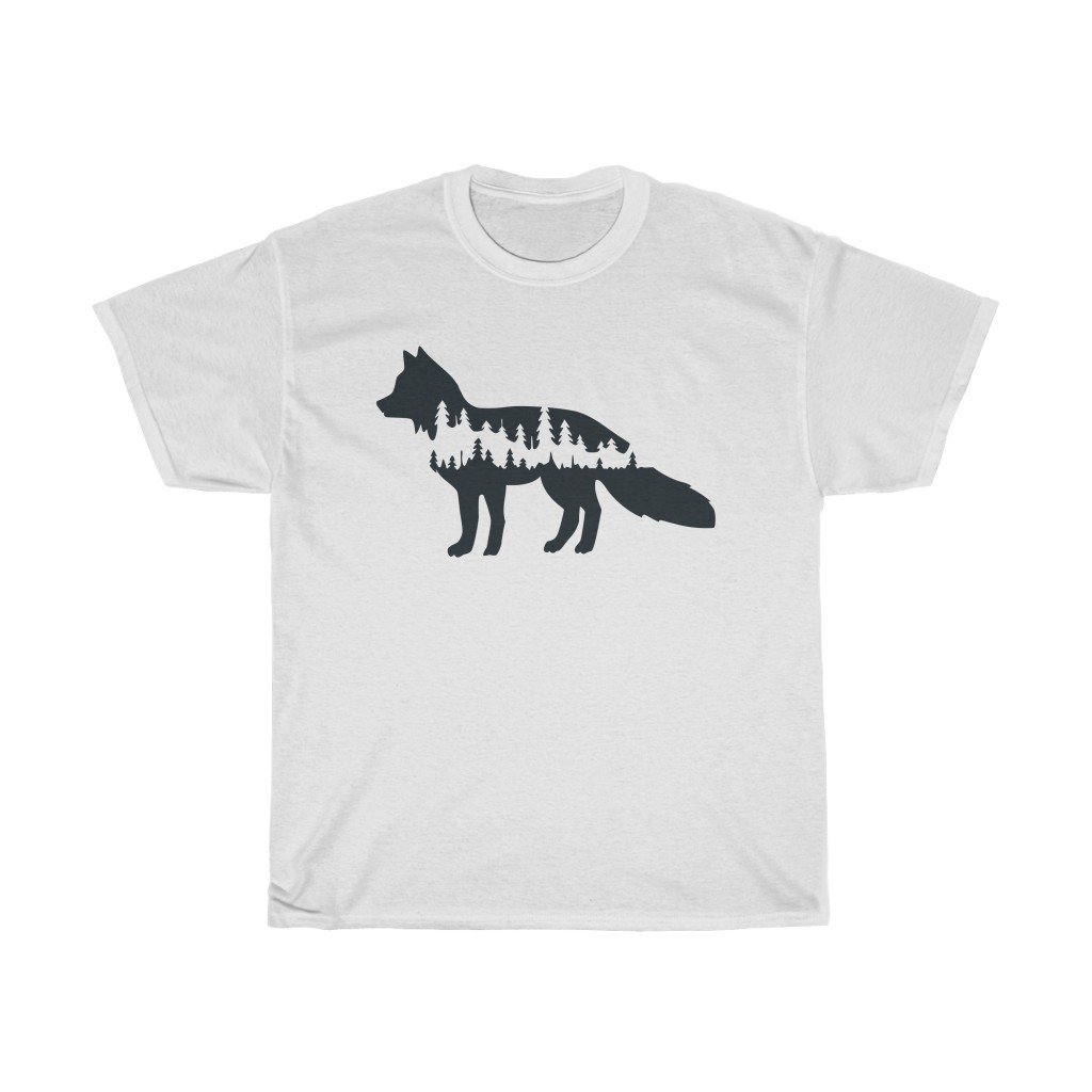 T-Shirt White / S Wolf Shadow shirt design, simple plain design animal prints, cute tee for men & women, unisex tee-shirts, plus size shirts