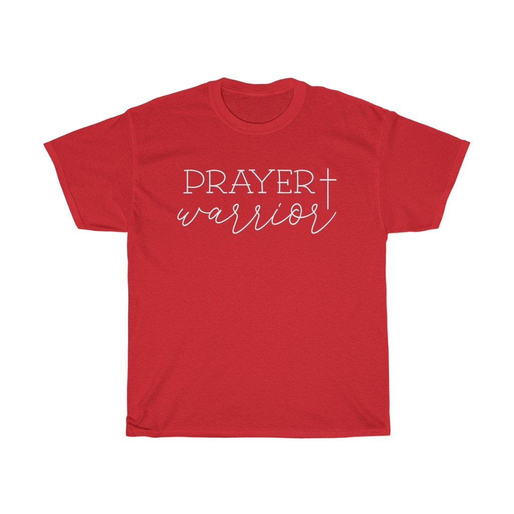 T-Shirt Red / S Prayer Warrior Shirt - Christian T shirt Fundraiser tee, unisex t-shirt. gift for men and women