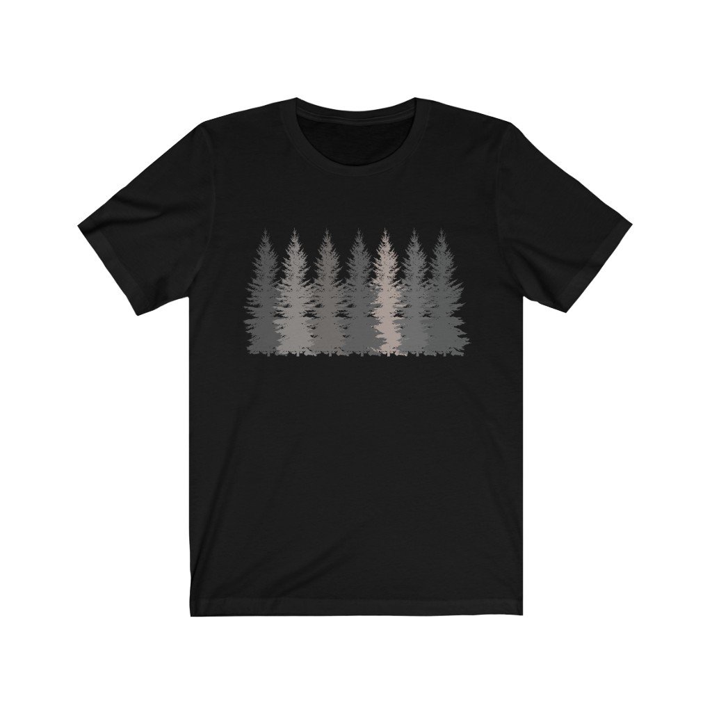 T-Shirt Black / S Trees t shirt | Men's T-shirt | Nature shirt | Hiking shirt | Graphic Tees | Forest Tshirt