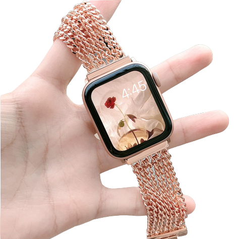 Apple Watch Band Series 7 6 5 4 Premium Steel Metal Strap Cover iWatch 38mm 40mm 41mm 42mm 44mm 45mm Bracelet Women Diamond Case Band |Watchband| Band