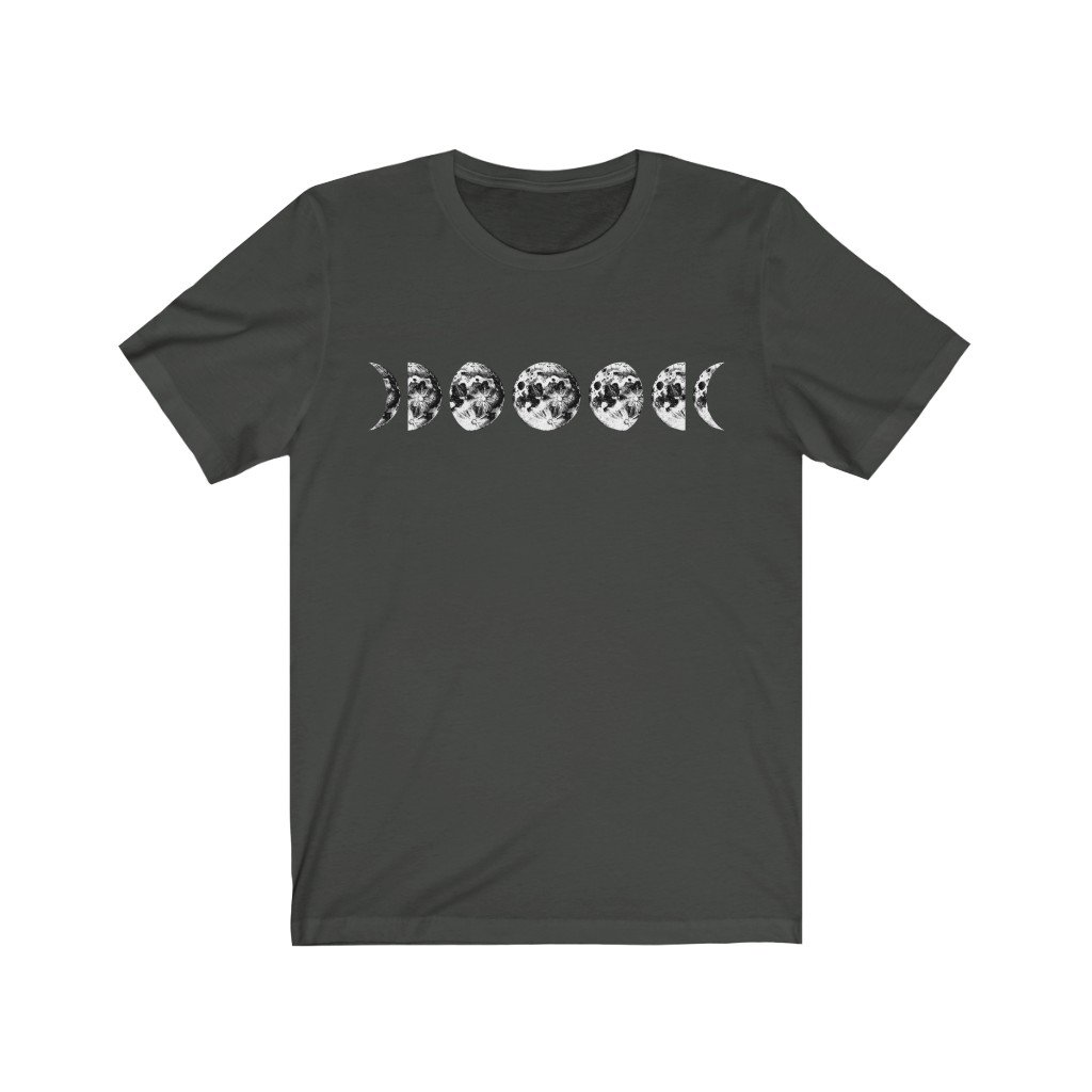 T-Shirt Dark Grey / S Moon Phases Shirt - Moon Shirt - Moon Phases - Unisex