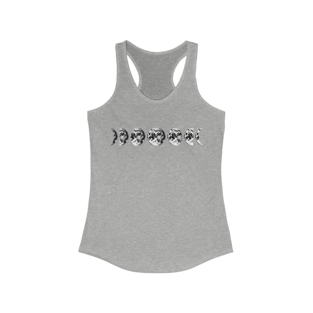 Tank Top Heather Grey / XS Moon Phases Tank Top - Moon Tank Top - Moon Phases Tank Top