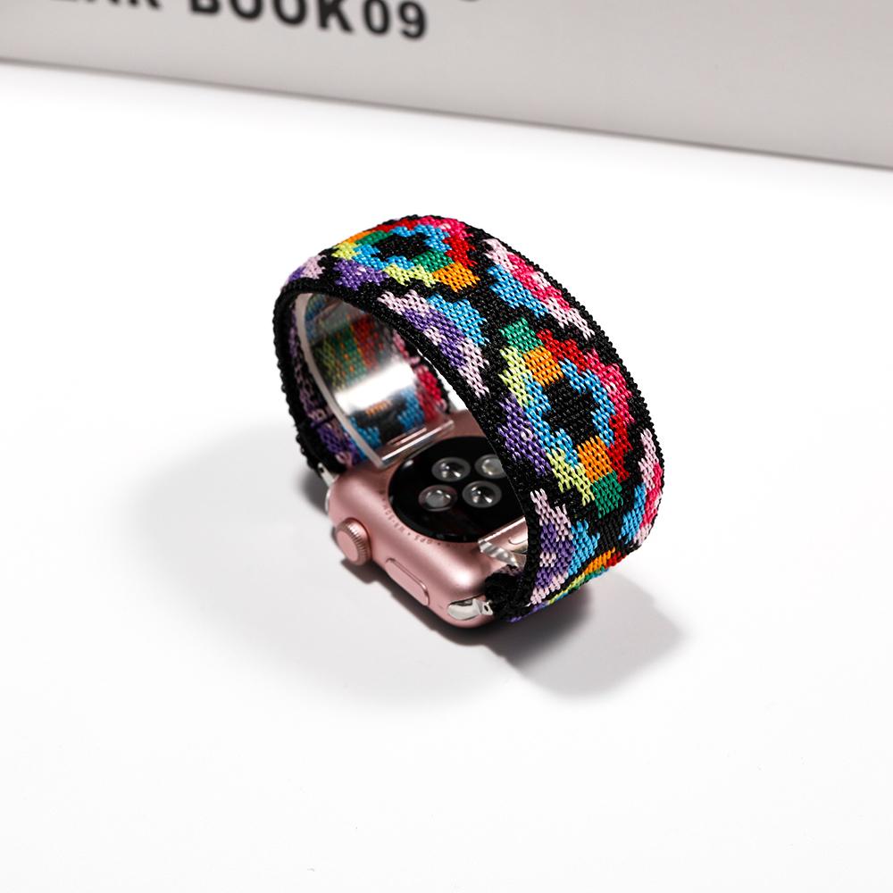 Watchbands Colorful rainbow geometric aztec designer pattern thin loop artistic Men Women