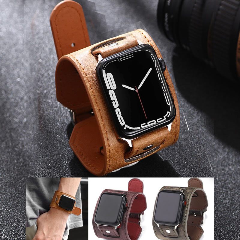 Fashion Bracelet Band for Apple Watch Series 7 6 5 4 Vegan leather Belt Wristband iWatch 38mm 40mm 41mm 42mm 44mm 45mm |Watchband|