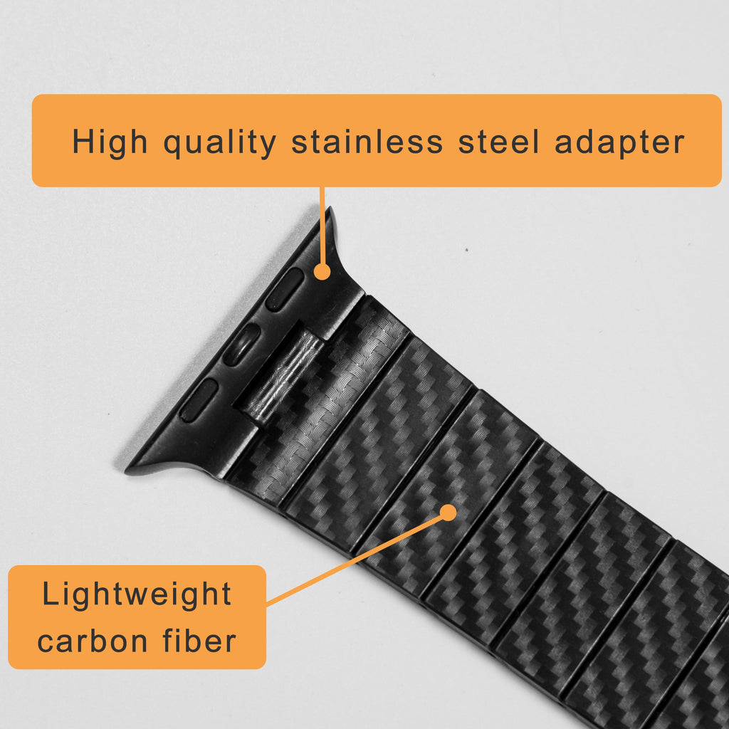 High-Quality Strap Series 7 6 Carbon Fiber Metal Belt Slim Bracelet