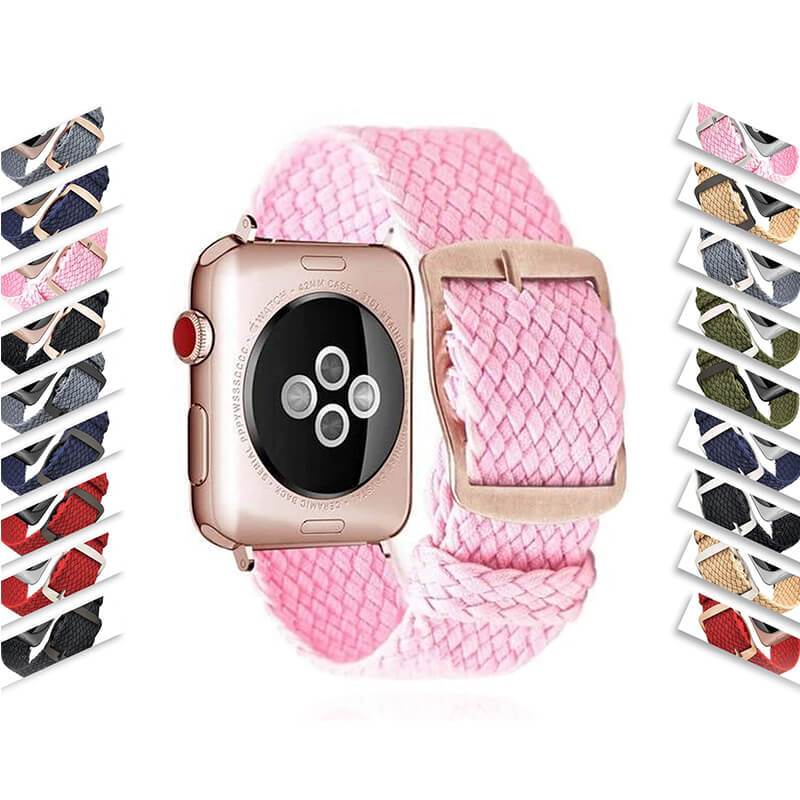 Apple Apple Watch Series 5 4 3 2 Band, Soft Breathable Nylon Polyester Watch, Sport Bracelet Strap for iWatch 38mm, 40mm, 42mm, 44mm