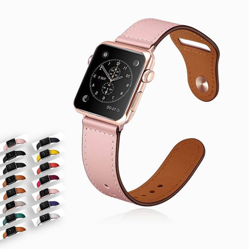 Watchbands Leather strap For Apple watch band 44mm 40mm iWatch band 42mm 38mm Genuine Leather belt bracelet Apple watch series 5 4 3 2 SE 6|Watchbands|