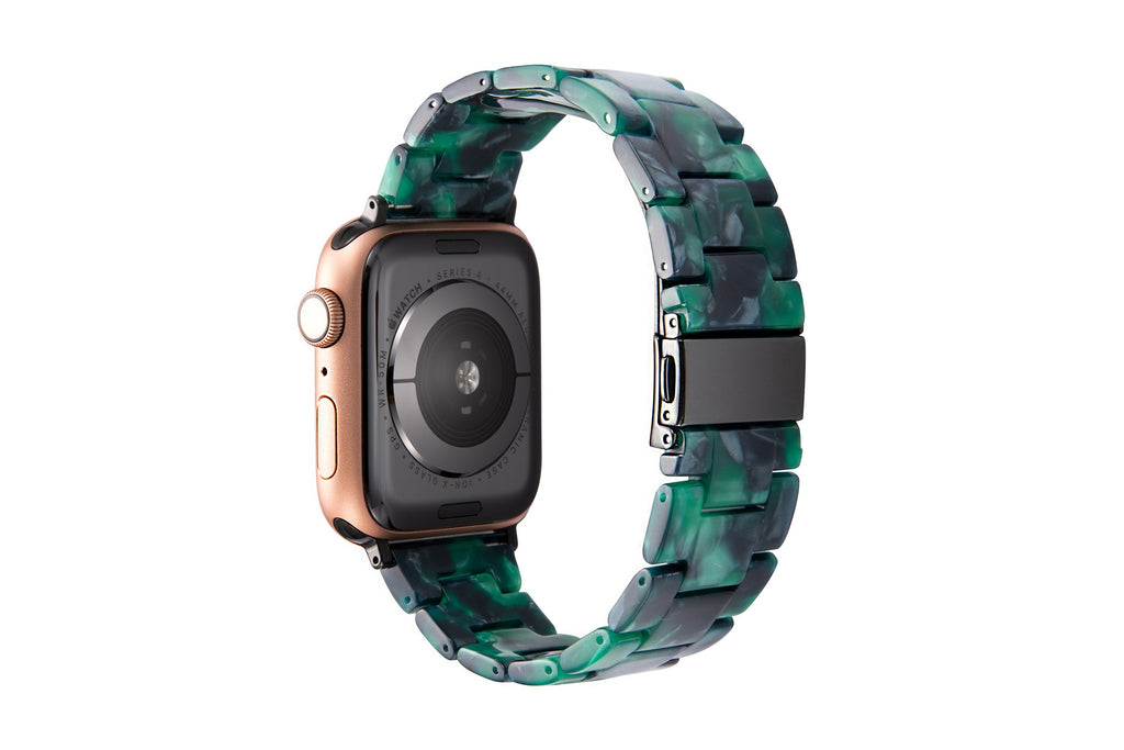 Watchbands Ink green / 42mm or 44mm Resin Watch strap for apple watch 5 4 band 42mm 38mm correa transparent steel for iwatch series 5 4 3/2/1 watchband 44mm 40mm|Watchbands