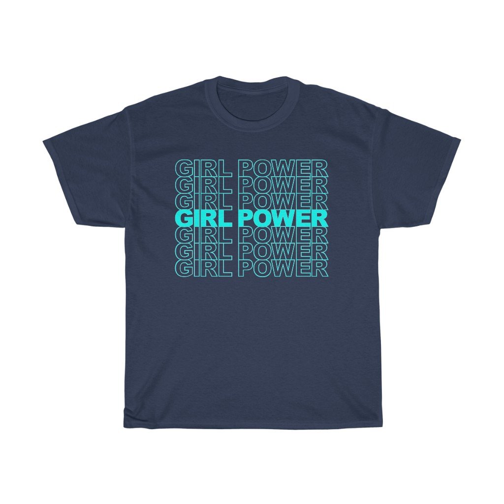 T-Shirt Navy / S Girl Power, GRL PWR Shirt, Feminist Shirt, Feminist Tshirt, Feminist T-Shirt, Equal Rights, Inspirational Shirt