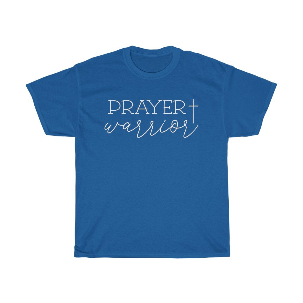 T-Shirt Royal / S Prayer Warrior Shirt - Christian T shirt Fundraiser tee, unisex t-shirt. gift for men and women