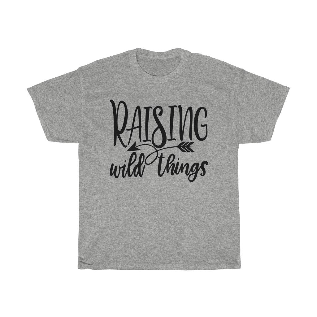 T-Shirt Sport Grey / S Raising Wild Things shirt, cute mom Top tee, Gifts for mother, unisex tshirt