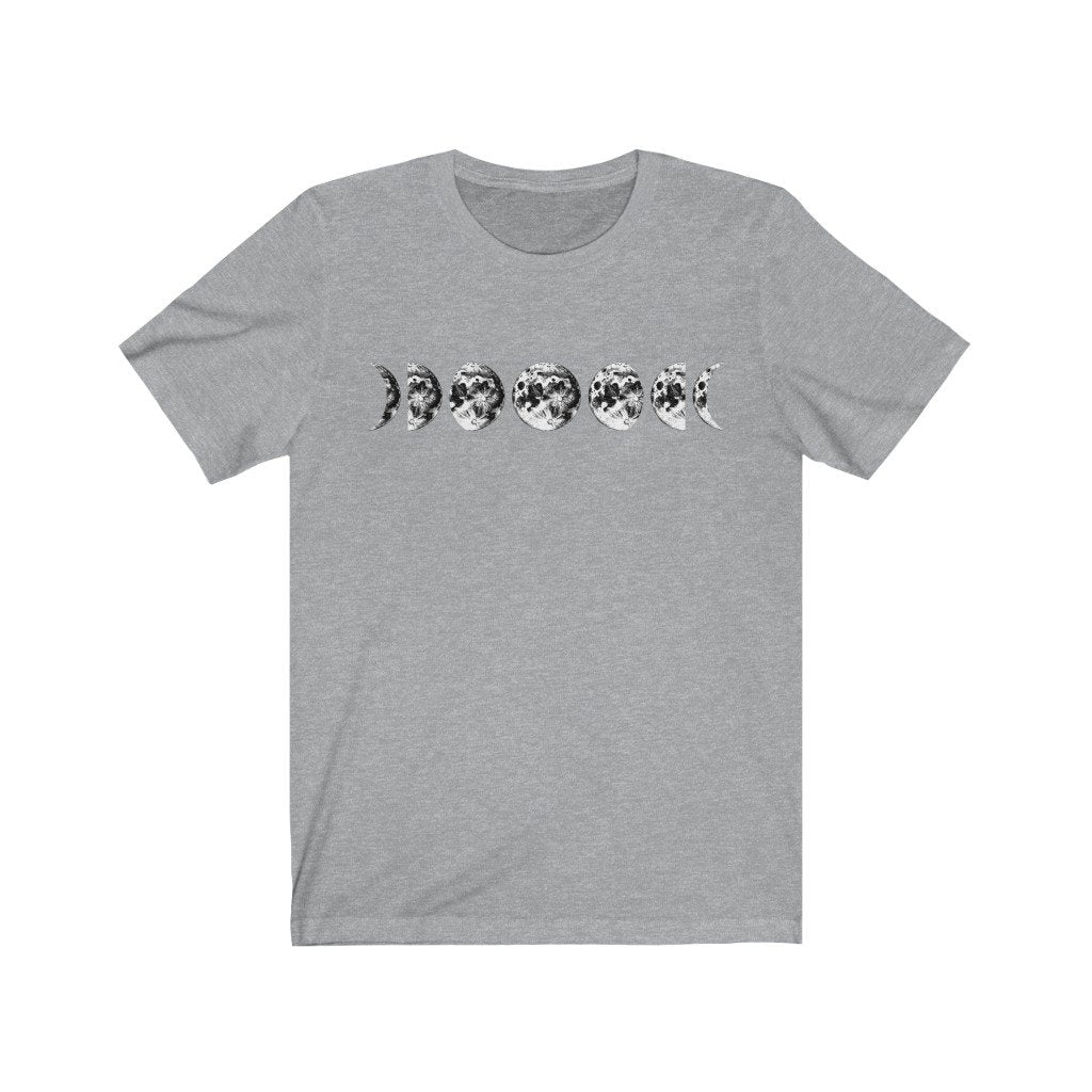 T-Shirt Athletic Heather / S Moon Phases Shirt - Moon Shirt - Moon Phases - Unisex