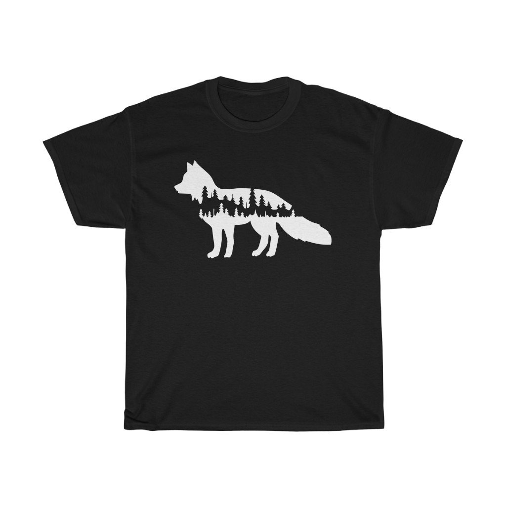 T-Shirt Black / L Wolf Shadow shirt design, simple plain design animal prints, cute tee for men & women, unisex tee-shirts, plus size shirts
