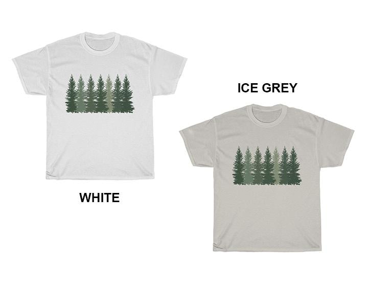 T-Shirt Trees t shirt, Men's T-shirt, Nature shirt, Hiking shirt, Graphic Tees, Forest Tshirt - Made in Usa