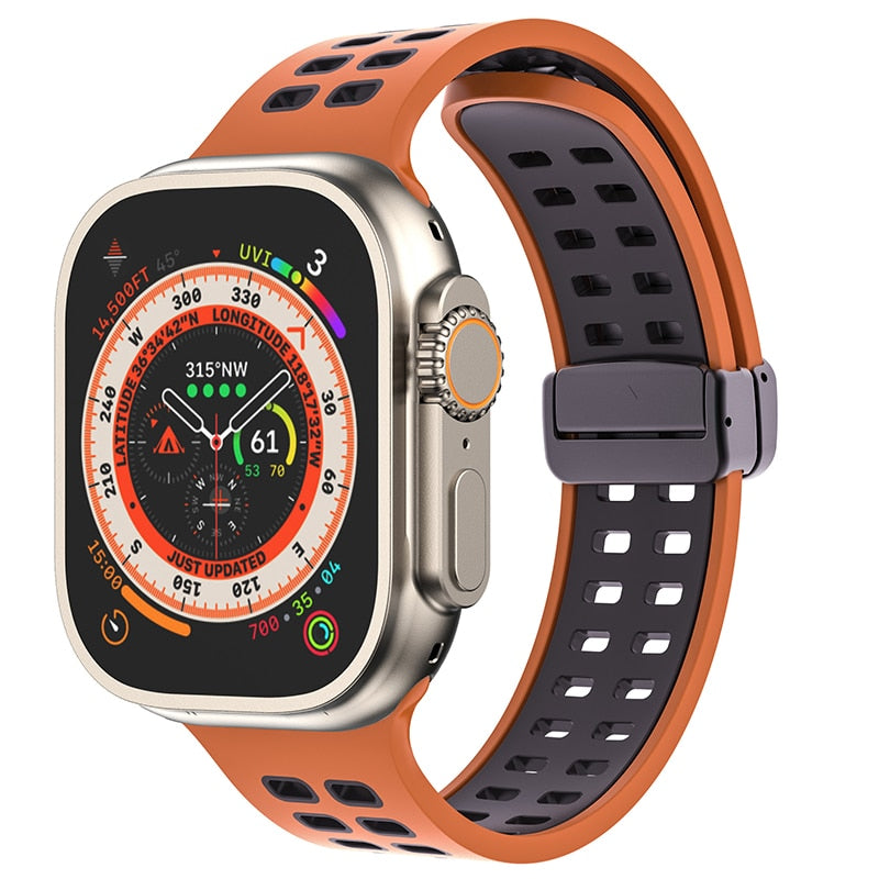 36％ Off | Magnetic D Folding Band For Apple watch series 8 ultra 49mm 45mm 41mm Watchband 44mm 40m 42mm 38mm iWatch serie 7 6 se 5