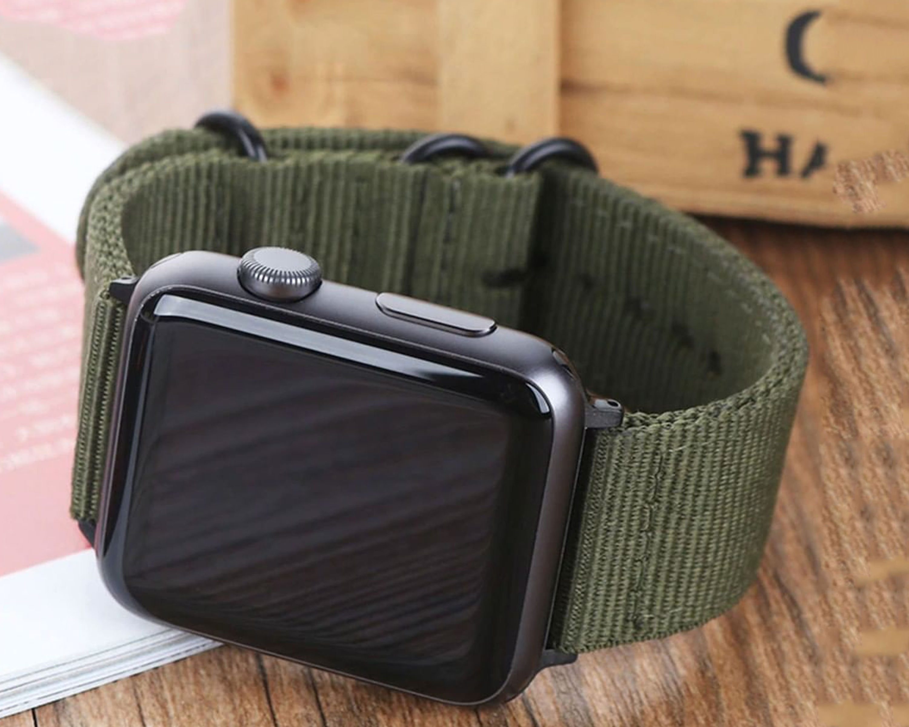 Apple watch strap olive green online