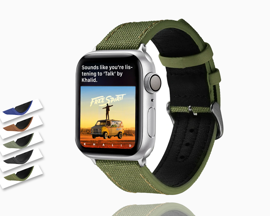 Watchbands Canvas Leather Band for Apple Watch iWatch 38/40mm 42/44mm Series 5 4 3 2 Men Women Sport Wristband Bracelet Nota Strap |Watchbands| Unisex
