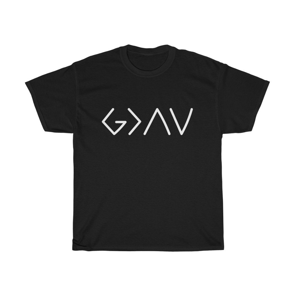 T-Shirt Black / S God Is Greater Than The Highs And The Lows women tshirt tops, short sleeve ladies cotton tee shirt  t-shirt, small - large plus size