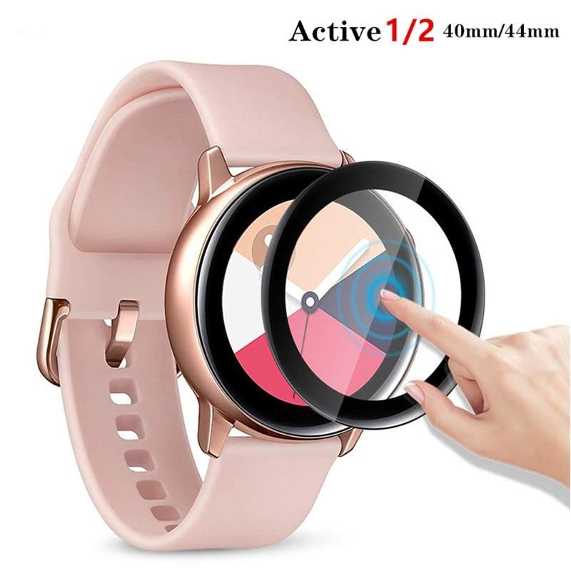 Glass For Samsung Galaxy Watch Active 2 44mm 40mm/46mm/42mm Gear S3 Frontier/S2/Sport 3D HD Full Screen Protector Film Active2|Watchbands|