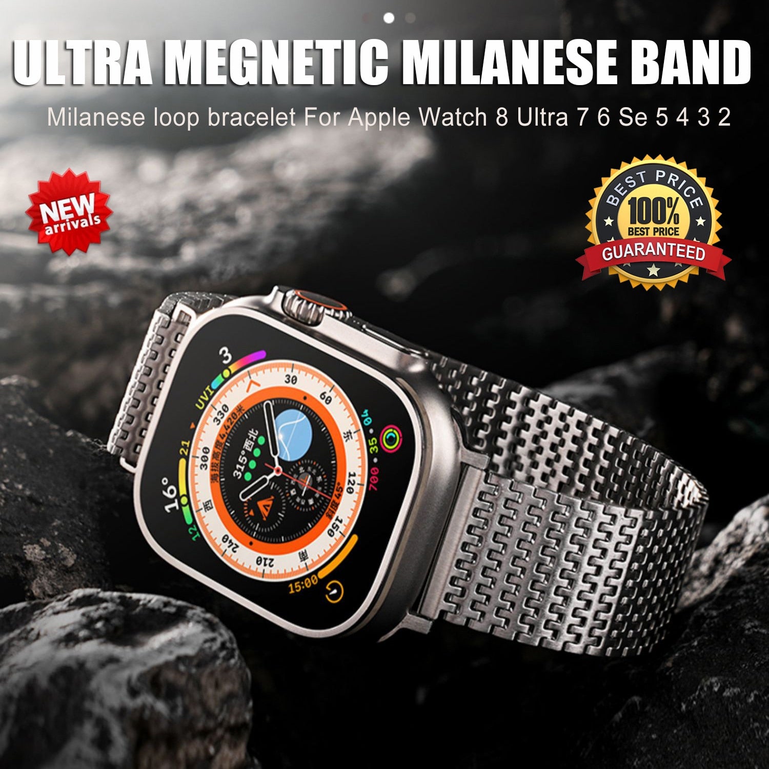 50％ Off  Milanese Loop Megnetic Bracelet for Apple Watch Band Ultra 8 –  www.