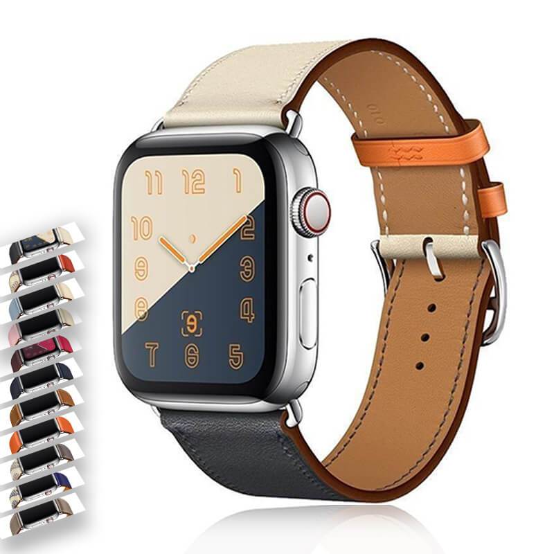 Apple New Leather loop bracelet band for apple watch series 6 5 4 44mm 40mm bracelet watch band strap for iwatch 42mm 38mm series 1 2 3