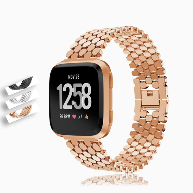 Smart Accessories New arrival Fashion Stainless Steel Watch Band Wrist metal strap for fitbit versa Smart Watch Band Link Strap Bracelet bands