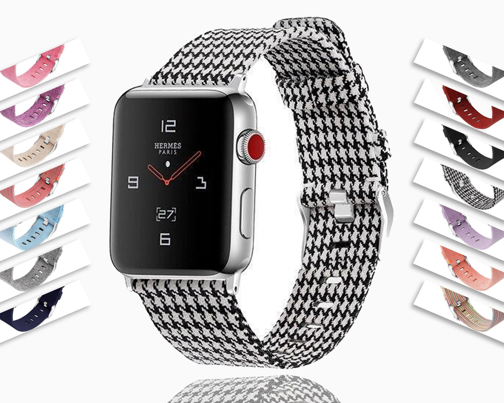 Home Strap for Apple watch 44mm/40mm 42mm/38mm nylon watchband leather bracelet belt 5 4 3 2 1 men women's iwatch accessories - US Fast Shipping