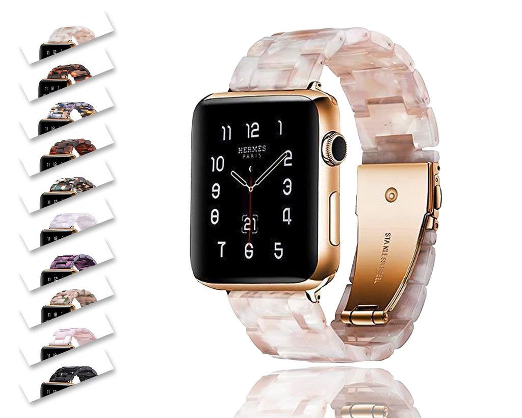 Watchbands Apple watch Resin Strap iwatch band stainless steel buckle Watchband bracelet for series 5 4 3 2 1, 38mm 40mm 42mm 44mm - US Fast Shipping
