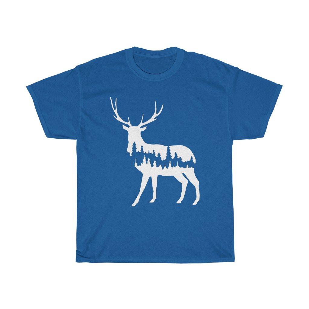 T-Shirt Royal / S Deer Shadow shirt design, simple plain design animal prints, cute tee for men & women, unisex tee-shirts, plus size shirts
