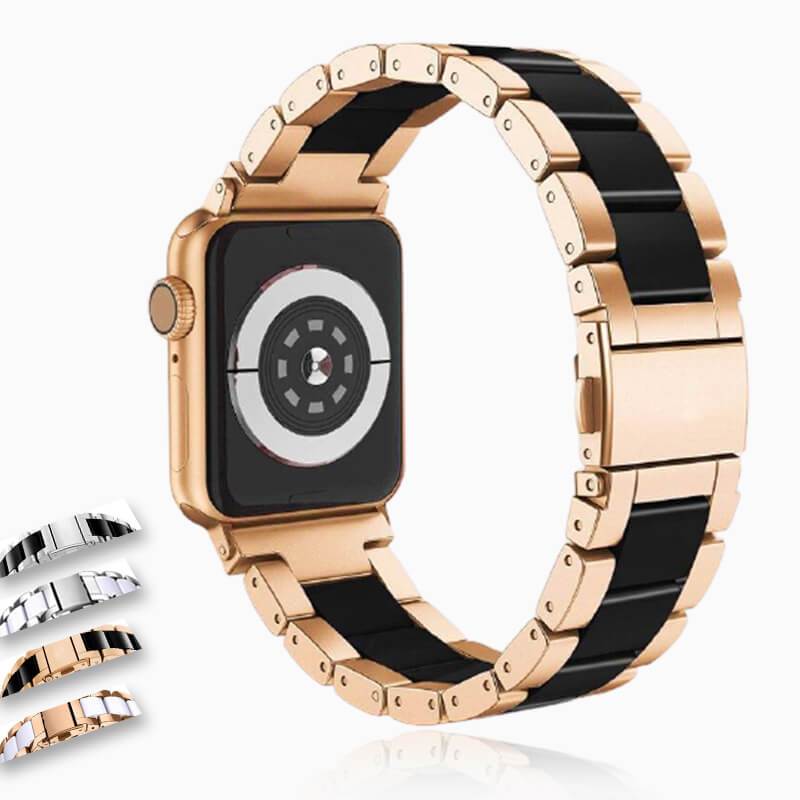 Home Ceramics & Stainless steel strap for apple watch 44mm 42mm 40mm 38mm iWatch series 6/5/4/3 watchband bracelet Accessories - US Fast Shipping
