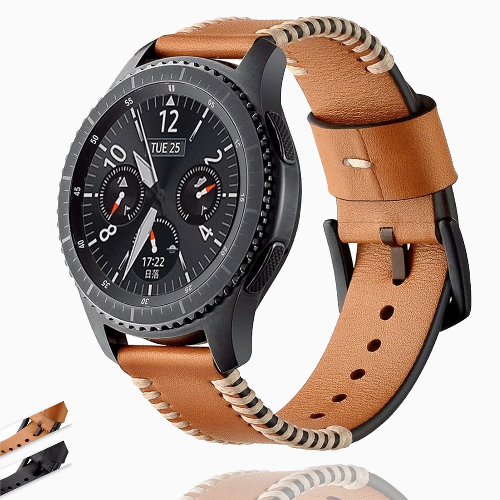 Watchbands 46mm watch Stylish Leather Strap For Samsung Gear S3 Frontier/Classic 22mm band Bracelet Wristband Watchband Replacement Belt wrist Unisex