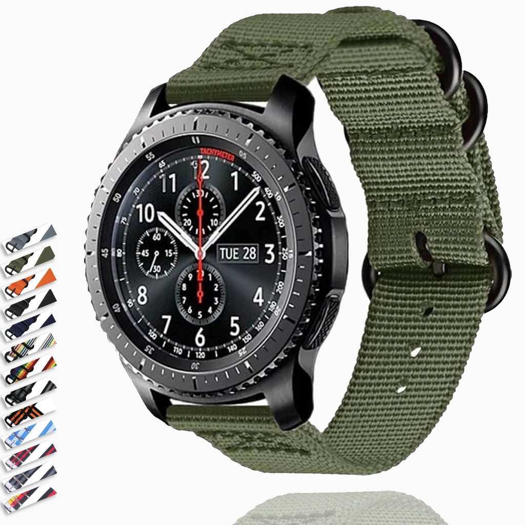 Watchbands 18/20/22mm Nato strap for Samsung Galaxy watch 46mm/42mm/Active 2 band Gear S3 Frontier/watch GT 2/Amazfit Bip bracelet