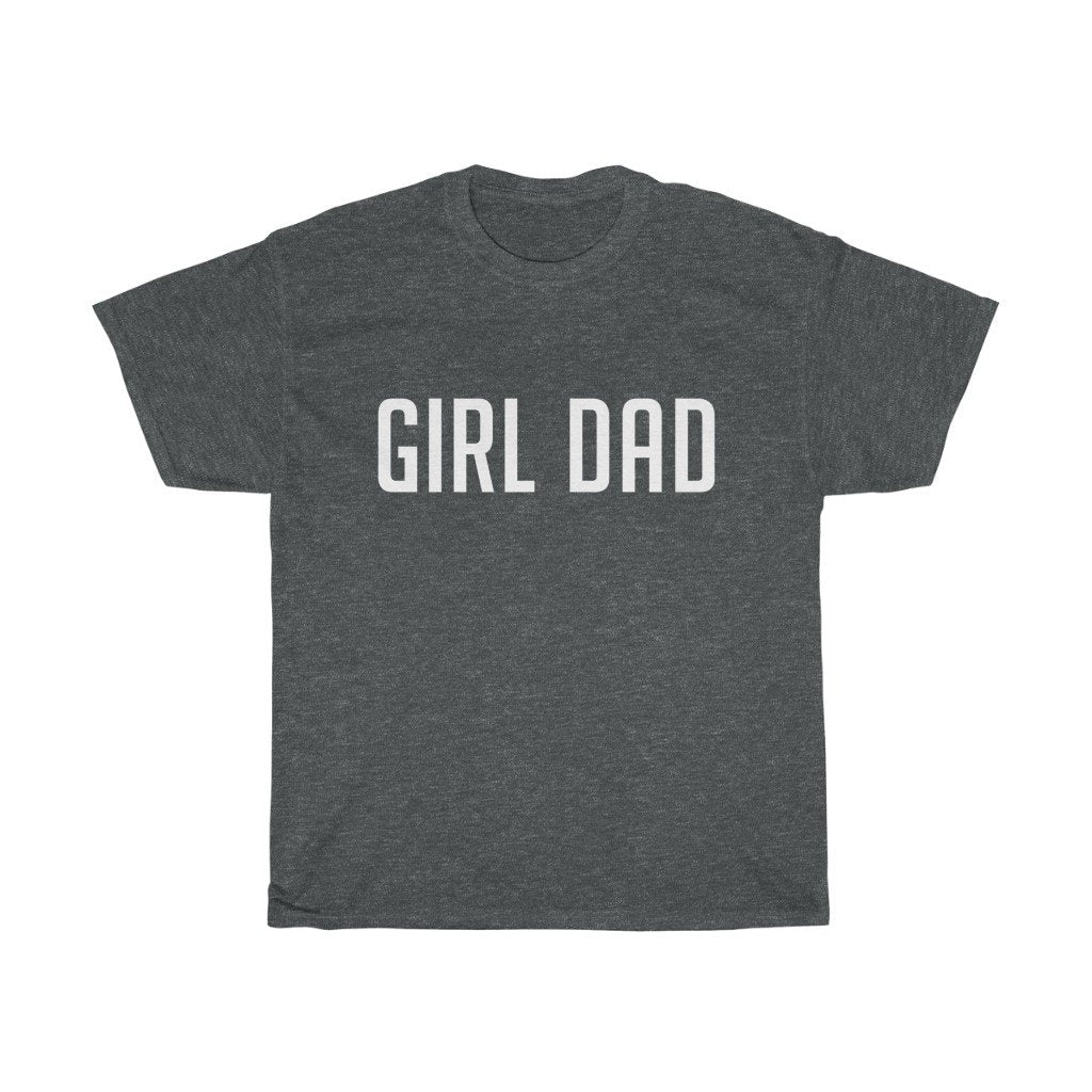 T-Shirt Dark Heather / S Girl Dad men tshirt tops, short sleeve cotton man t-shirt, small - large plus size