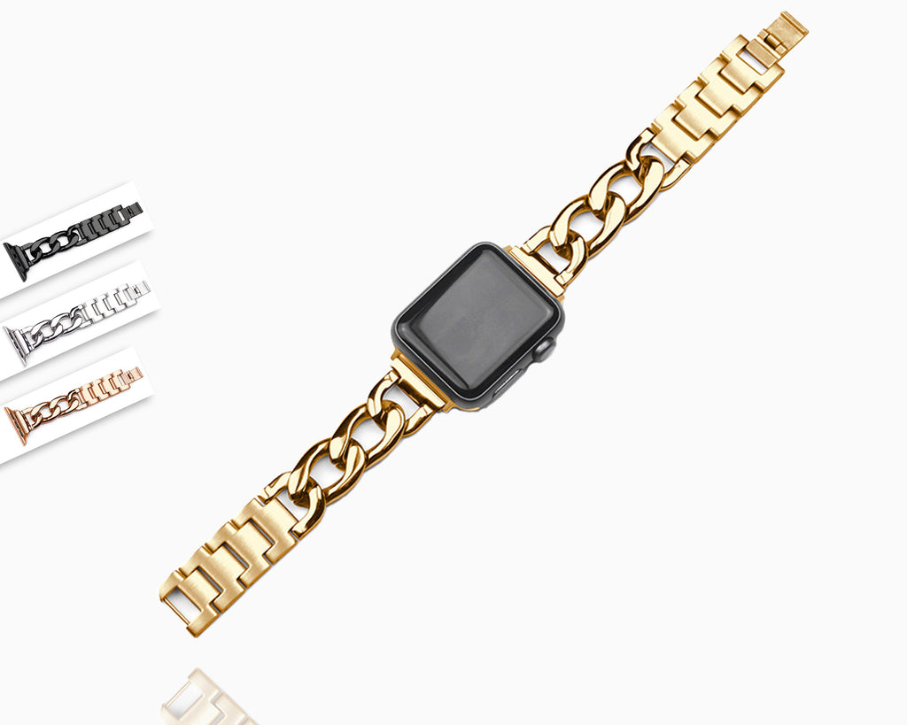 accessories Apple Watch Series 5 4 3 2 Band, Chain link Bracelet Strap Metal Wrist Belt Replacement Clock Watch, 38mm, 40mm, 42mm, 44mm - US Fast Shipping